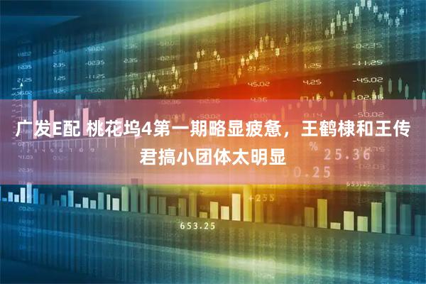 广发E配 桃花坞4第一期略显疲惫，王鹤棣和王传君搞小团体太明显